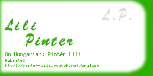 lili pinter business card